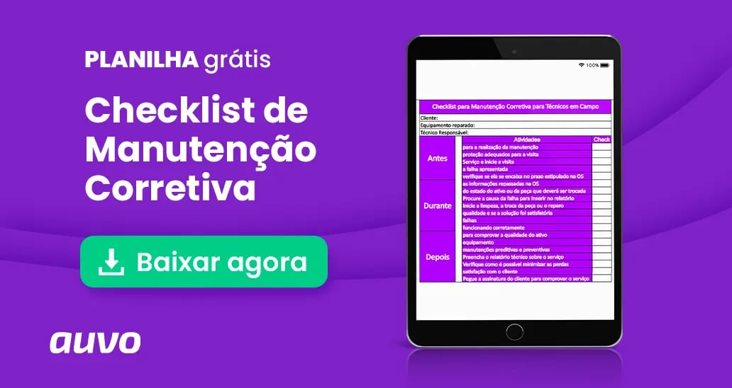 CHECKLIST MANUTENÇÃO CORRETIVA