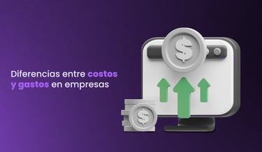 grafico de diferencias entre costos y gastos