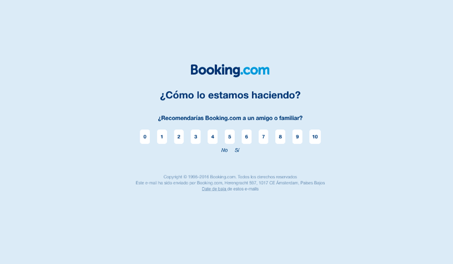 booking ejemplo nps