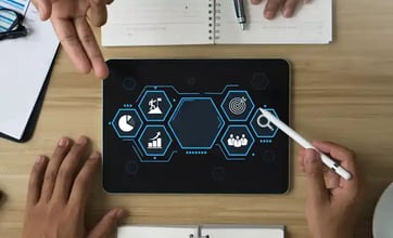 tablet e indicador de rendimiento
