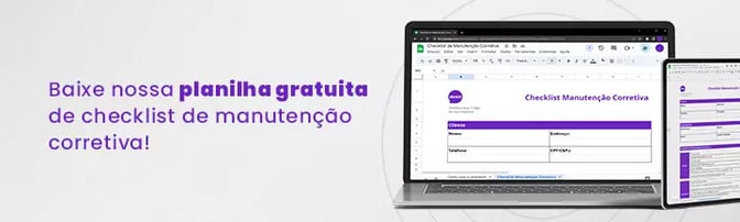 checklist planilha de manutenção corretiva, clicar para baixar grátis