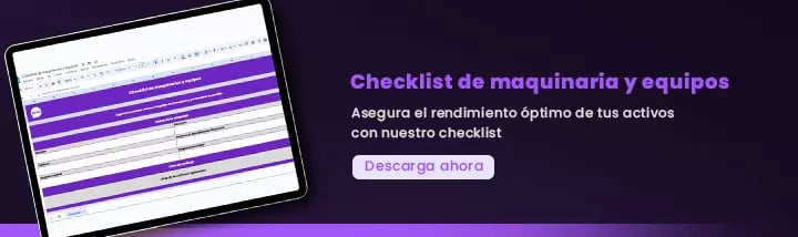 maquinaria y equipos checklist