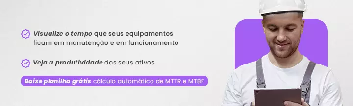 clique para baixar uma planilha de cálculo de MTBF e MTTR. na ilustração, imagem de técnico sorrindo.