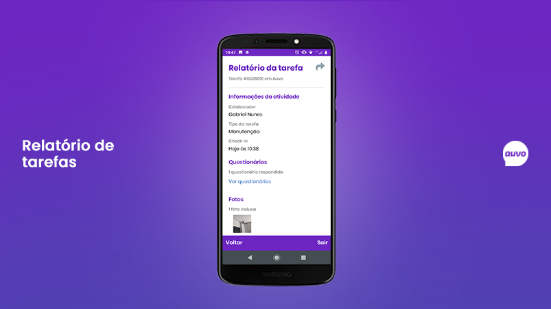 relatório de tarefas auvo