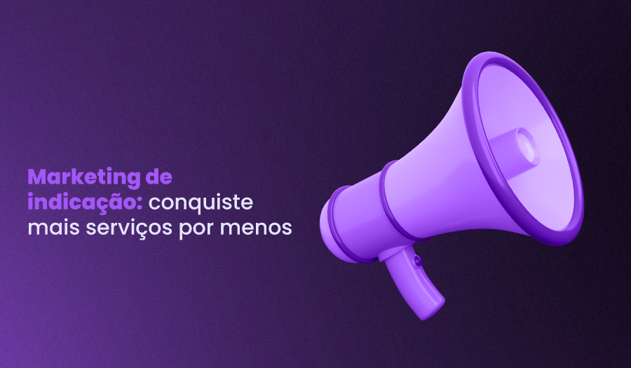megafone anunciando o título 