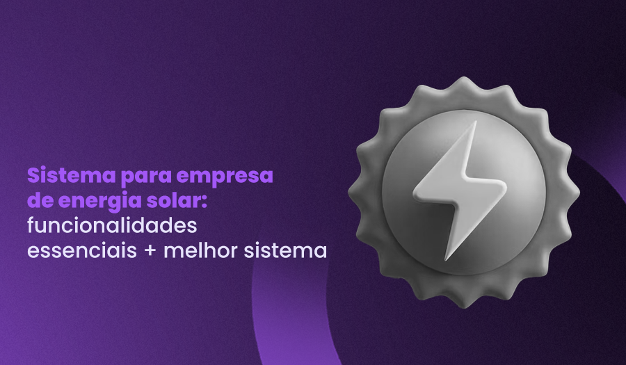 título melhor sistema para empresa de energia solar com ícone de energia fotovoltaica ao lado